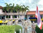 กิจกรรมเชิญธงชาติไทย และร้องเพลงชาติไทยหน้าเสาธง ประจำเดือน ก.ค.65